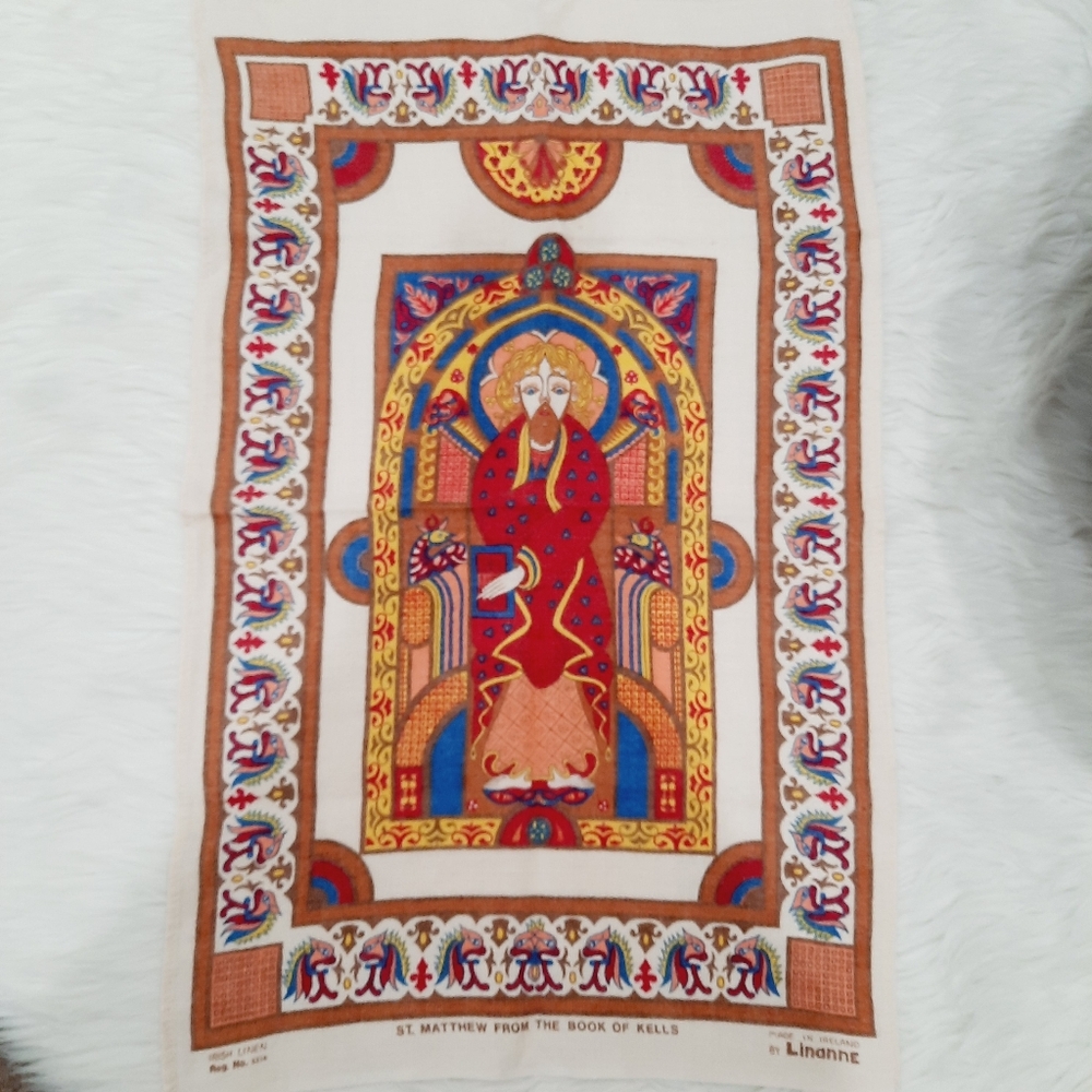 Linanne Irish linen St. Matthew tea towel